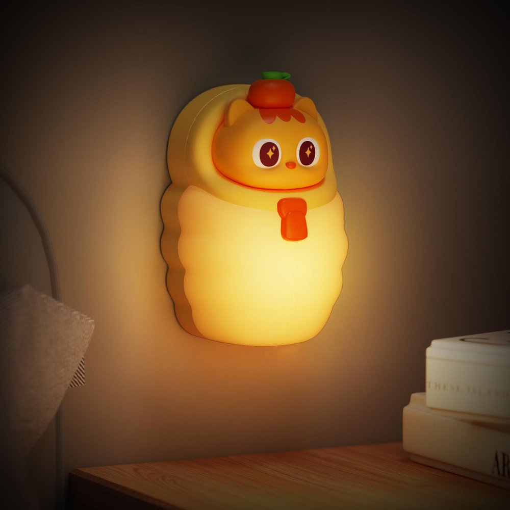 MRSCOZ LED Night Light, Rechargeable Touch Lamp for Nursery, Bedside Lamp with Cute Animal Design, Orange