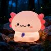 AINEEU Axolotl Night Light for Kids, Soft Silicone Nursery Night Light with Timer, Rechargeable and Dimmable, Kawaii Axolotl Room Decor and Gifts for Boys and Girls view 1