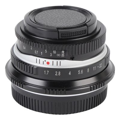 Asixxsix Manual Focus Lens, 25mm F1.7 Manual Fixed Lens with Front Cap Large Aperture, Manual Camera Lens for G1 G2 G3 G5 G6 G7 M4/3 Mount Mirrorless Camera (Black)