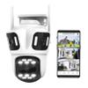 9MP Three Lens Wireless Outdoor Security Camera, Three Cameras in One, 360 Pan/Tilt, No Blind Spot, Auto Tracking, 24/7 Recording, Spotlight, Night Vision, 2-Way Audio, IP66, for Home Surveillance view 1