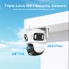 9MP Three Lens Wireless Outdoor Security Camera, Three Cameras in One, 360 Pan/Tilt, No Blind Spot, Auto Tracking, 24/7 Recording, Spotlight, Night Vision, 2-Way Audio, IP66, for Home Surveillance view 2