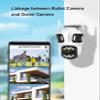 9MP Three Lens Wireless Outdoor Security Camera, Three Cameras in One, 360 Pan/Tilt, No Blind Spot, Auto Tracking, 24/7 Recording, Spotlight, Night Vision, 2-Way Audio, IP66, for Home Surveillance view 3