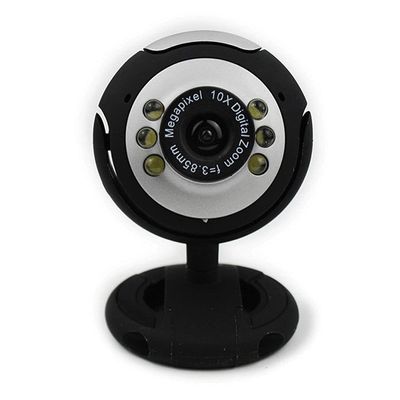 GFHSKRPL USB2.0 Web Camera 6 LED Night Light Webcam MIC for Computer PC Laptop Desktop