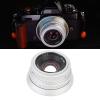 Asixxsix Manual Focus Lens, 25mm F1.7 Manual Fixed Lens with Front Cap Large Aperture, Manual Camera Lens for G1 G2 G3 G5 G6 G7 M4/3 Mount Mirrorless Camera (Silver) view 2