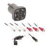 Marine 3-Zone Bluetooth Controller, 2X 8 450 Watt 2-Way Multicolor LED Outdoor Audio Speakers, Radio Antenna, Wire view 2
