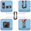 Professional Lightweight Alloy Camera Cage Compatible with Insta360 X5 Action Camera, Support 1/4 ARRI Interface &Cold Shoe Mount,Silicone Cover & Quick-Release Red Sliding Lock view 3