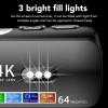 Yunir 4K Video Camera, 64MP Camcorder with WiFi, 3 Inch Rotation Screen Digital Video Recorder with LED Fill Light for Travel and Vlogging view 2