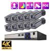 10CH NVR 4K IP Camera Face Detect Outdoor Two-Way Audio Security Camera System POE 8MP Video Surveillance Kit(4PCS,8CH NVR x4 Camera) view 3