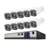 Outdoor Face Detection POE Security IP Camera System Kit 5MP Color Night Vision NVR H.265+ CCTV Video Surveillance Set(1T,10CH NVR x 10Cameras) view 1