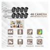 8CH 4K POE 12" LCD Screen NVR Kit H.265 CCTV Security Camera System Face Detection Outdoor 8MP IP Camera Video Surveillance Set(4PCS,8CH NVR and 8 Camera) view 3