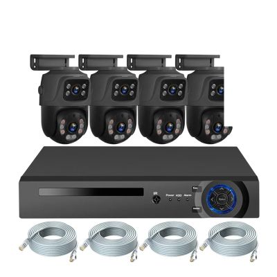 QDVOPHZA 6MP HD H.265 Outdoor Dual Lens Camera System Kit POE NVR 8CH Home Security CCTV Surveillance Recorder Night Vision(3T(),NVR and 4 Black)