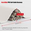 Indoor Wall Floor Cord Cover Management Kit Self Adhesive Cuttable, PVC Raceway Wire Channel 3 Inch, Hider Cable Trunking Protector for Home Office(4m/13.1ft Length) view 2