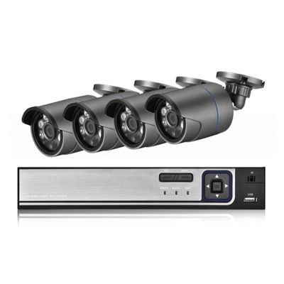 H.265+ 8CH 4MP POE Security System NVR Kit 2560 * 1440 Audio IP Camera Outdoor Face Detect CCTV Video Surveillance NVR Set(4T,8CH NVR and 4 Camera_NO Card)