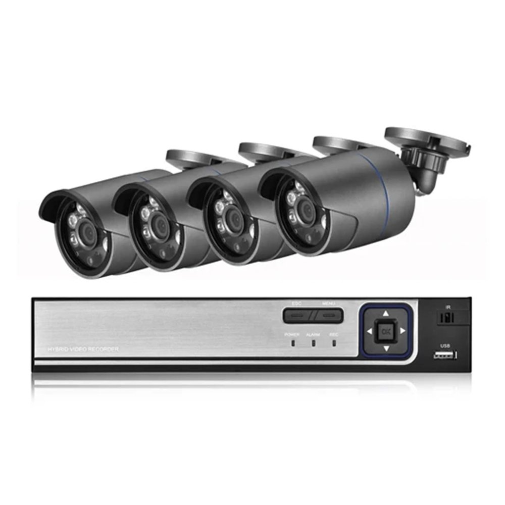 H.265+ 8CH 4MP POE Security System NVR Kit 2560 * 1440 Audio IP Camera Outdoor Face Detect CCTV Video Surveillance NVR Set(4T,8CH NVR and 4 Camera_NO Card)