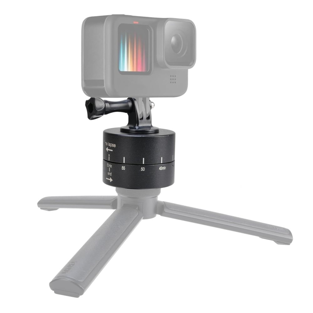 Fotga Time Lapse Stabilizer Tripod Adapter 360 60 Minutes with Adapter 1/4" Screw for Action Camera DSLR SLR Camera Smartphone