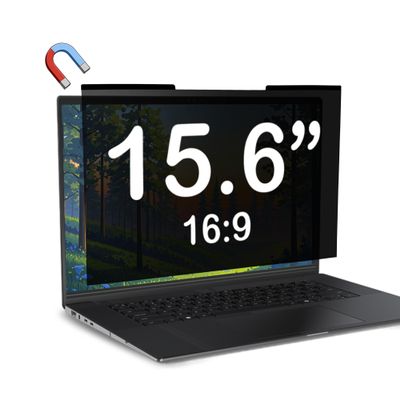 Magnetic Laptop Privacy Screen 15.6 inch for 16:9 Computer Monitor, Removable Anti-Glare Screen Privacy Shield, Screen Filter and Protector for Laptop (13 5/8"  7 5/8"), Fits (FHD 1920  1080)