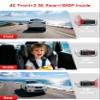 12" 4K Mirror Dash Cam with STARVIS 2 Sensor,View Rear Mirror Camera 2.5K with Back Seat Car Baby Monitor 1080P,Built-in 5.8G WiFi GPS, APP Control,Night Vision,for Family Car Safety view 2