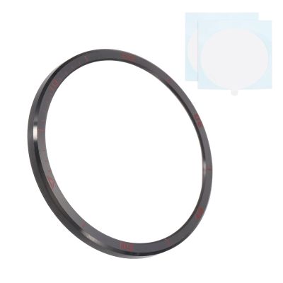PATIKIL Watch Bezel Insert 43mm, Stainless Steel Watch Bezel Ring Adhesive Anti Scratch Bumper Cover Wristwatch Loop Frame Protective Case for Garmin for Fenix 8 Amoled Display, Black/Red