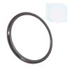 PATIKIL Watch Bezel Insert 43mm, Stainless Steel Watch Bezel Ring Adhesive Anti Scratch Bumper Cover Wristwatch Loop Frame Protective Case for Garmin for Fenix 8 Amoled Display, Black/Red view 1