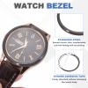 PATIKIL Watch Bezel Insert 43mm, Stainless Steel Watch Bezel Ring Adhesive Anti Scratch Bumper Cover Wristwatch Loop Frame Protective Case for Garmin for Fenix 8 Amoled Display, Black/Red view 3