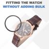 PATIKIL Watch Bezel Insert 43mm, Stainless Steel Watch Bezel Ring Adhesive Anti Scratch Bumper Cover Wristwatch Loop Frame Protective Case for Garmin for Fenix 8 Amoled Display, Black/Red view 4