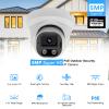 Inwerang 5MP PoE IP Dome Security Camera Outdoor, Full Color Turret IP Camera with Smart Dual Light, Two Way Talk, SD Card Slot, 98ft Night Vision, 110Wide Angle, Human/Vehicle Detection view 2
