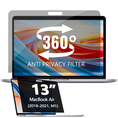360 Privacy Screen Protector Compatible for MacBook pro 13 inch (2016-2022,M1, M2), Privacy Screen Filter for MacBook Air 13 Inch (2018-2021, M1), Anti-Spy/Anti Fingerprint/Anti Blue Light/Anti Glare