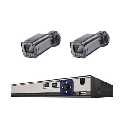 10CH NVR 4K IP Camera Face Detect Outdoor Two-Way Audio Security Camera System POE 8MP Video Surveillance Kit(1T,4CH NVR x2 Camera)