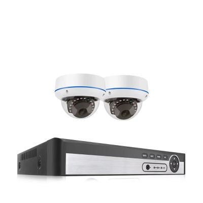 QDVOPHZA 8CH 5MP POE Security Camera Kit Audio Record Face Detection Vandalproof Indoor Dome Camera CCTV Surveillance Protection(4PCS,8CH 2pcs 5MP Camera)