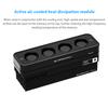 Memory Air Cooled, RAM Cooling Block Use for Computer, Air Cooling Heat Sink Support 2pcs Or 4pcs Memory, RAM Fan Cooler for DDR5 DDR4 (Black,Include 2 Memory Heatsink) view 3