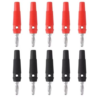 10Pcs 32A High Current Screw Type 4mm Banana Plugs | Male Stackable Connectors for Speaker Cable Adapter