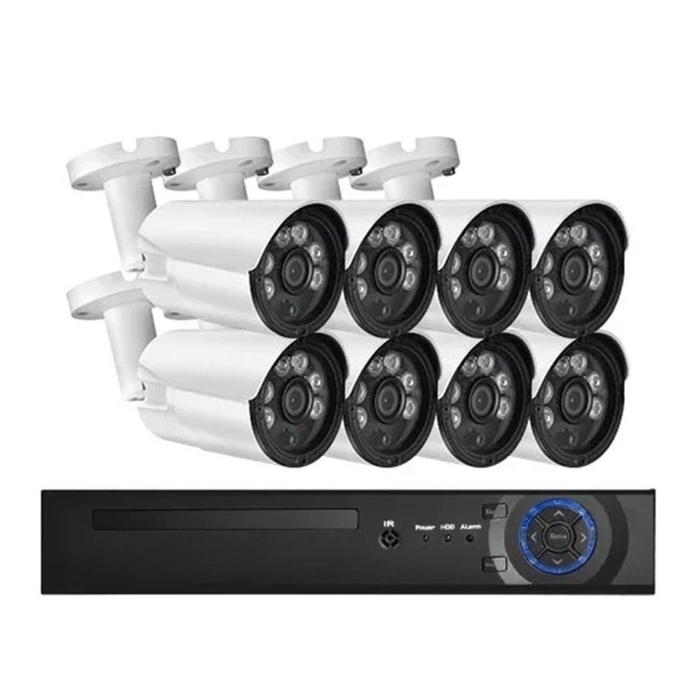 4K Ultra HD AI Face Detect Video Surveillance Kit 4CH/8CH P2P Motion Detection Outdoor Audio IP Camera Suit(4PCS,8CH n 8Cams)