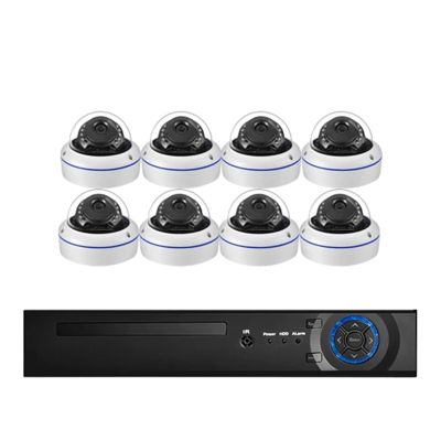 8MP 4K Face Detection Security Camera System POE NVR Kit Home CCTV Video Vandalproof Outdoor Dome AI Surveillance(4T,8CH NVR 8 Cameras)
