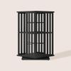 XIMN 360 Rotating Bamboo CD/DVD Shelf - 6-Tier Space-Saving Media Storage Cabinet for Movies, Organizer with Super Compact Design (Black, 2 Tier) view 1