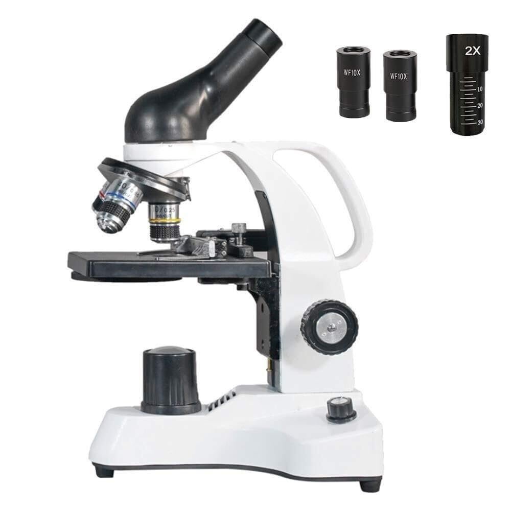 40X-4000X All-Metal Optical Glass Lenses Cordless LED Student Biological Compound Microscope for Science & Hobby Use