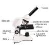 40X-4000X All-Metal Optical Glass Lenses Cordless LED Student Biological Compound Microscope for Science & Hobby Use view 2