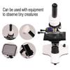 40X-4000X All-Metal Optical Glass Lenses Cordless LED Student Biological Compound Microscope for Science & Hobby Use view 3