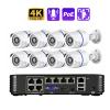 QDVOPHZA 8MP 4K Ai Human Detection Security Camera System POE NVR Kit CCTV Video Record Outdoor Home Audio CCTV Surveillance Camera(1t,8CH NVR and 4 Camera) view 2