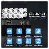 QDVOPHZA 8MP 4K Ai Human Detection Security Camera System POE NVR Kit CCTV Video Record Outdoor Home Audio CCTV Surveillance Camera(1t,8CH NVR and 4 Camera) view 3