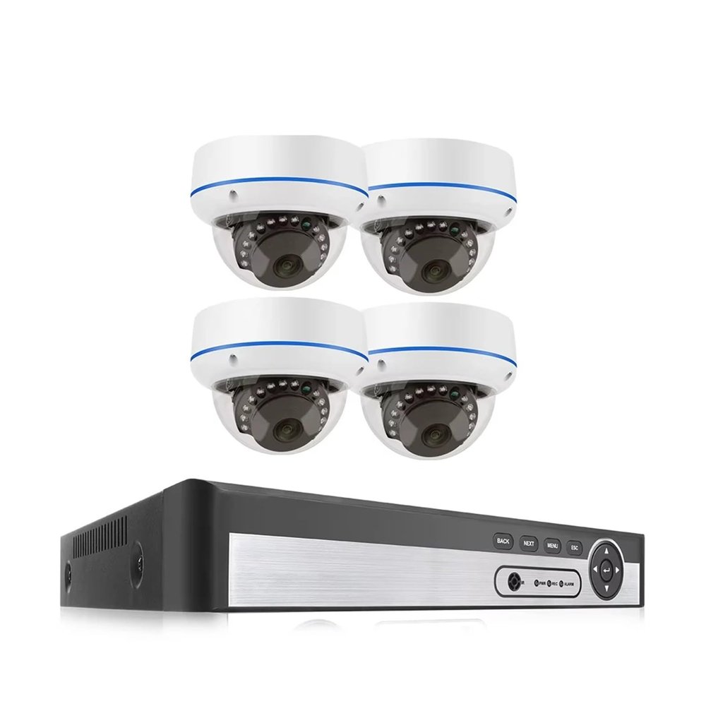 QDVOPHZA 8CH 5MP 4MP Camera System POE Surveillance Security Camera IP System Kit Face Detect Vandal-Proof Camera CCTV Video NVR(1T,8CH 4pcs 4MP Camera)