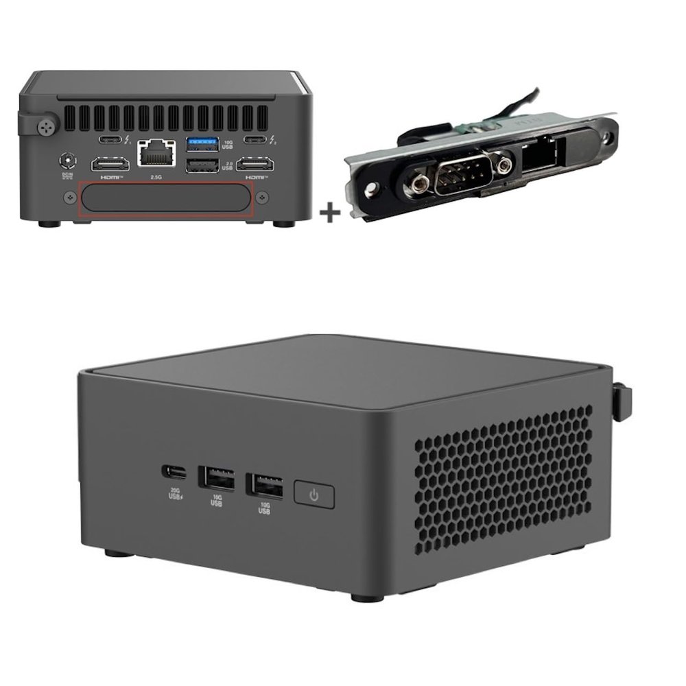 Cutesliving NUC 15 Pro Thick Mini PC with 2.5G Ethernet LAN & COM Expansion Module | Core Ultra 5 225H | 64W TDP | DDR5-6400 96GB Max | PCIe 5.0 SSD | Wi-Fi 7 | Dual Thunderbolt 4(No RAM No SSD)