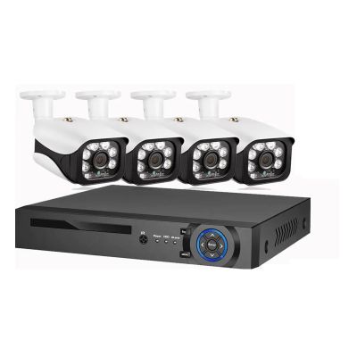 8CH 4K AHD DVR Video Recorder Motion Detection Face Detection Surveillance CCTV Security Protection Camera System P2P(4PCS,8CH DVR 4PCS Camera_NO Card)