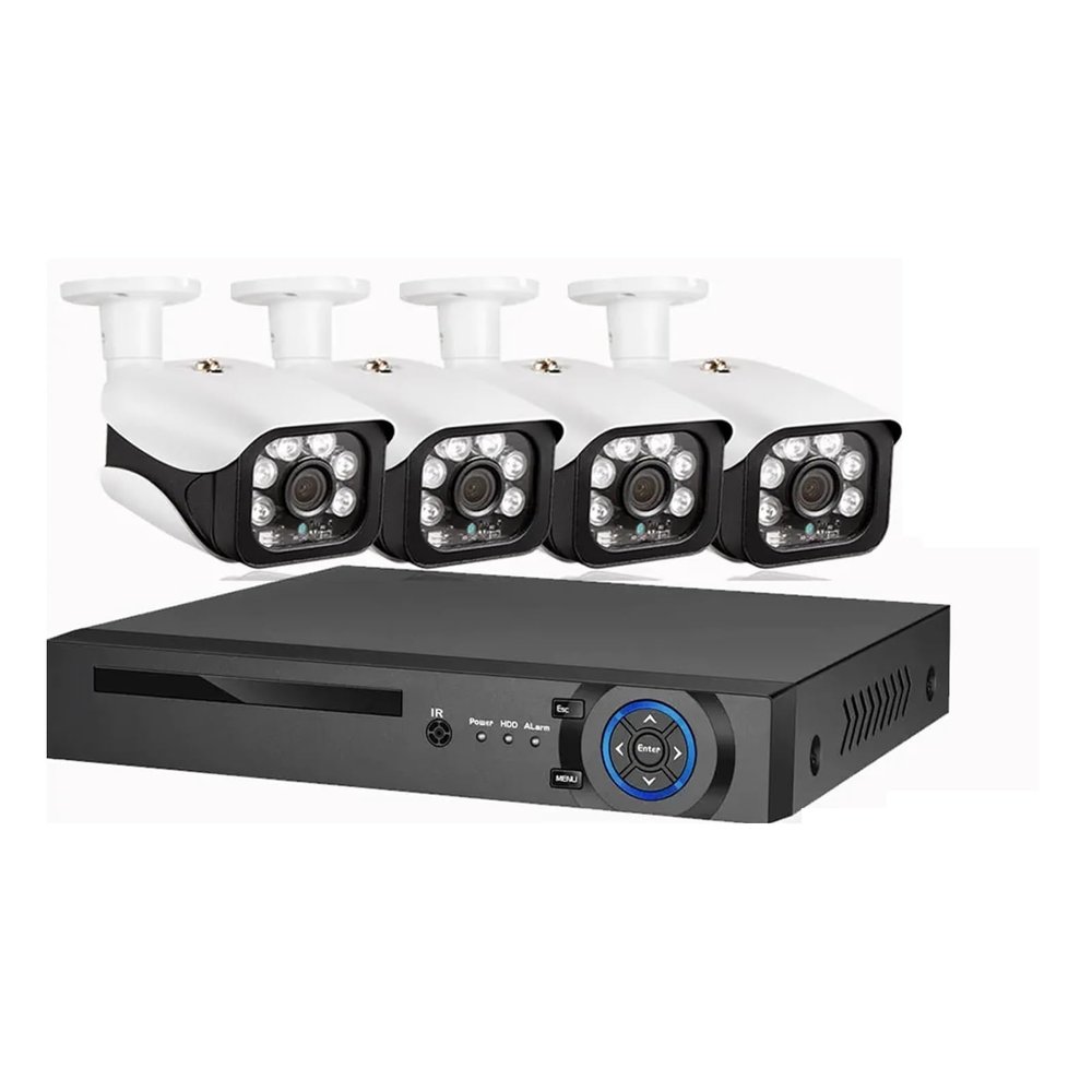8CH 4K AHD DVR Video Recorder Motion Detection Face Detection Surveillance CCTV Security Protection Camera System P2P(4PCS,8CH DVR 4PCS Camera_NO Card)