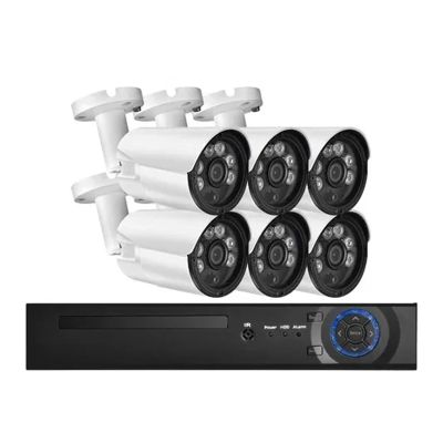 QDVOPHZA 4K Ultra HD AI Face Detect Video Surveillance Kit 4CH/8CH P2P Motion Detection Outdoor Audio IP Camera Suit(1t,8CH n 6Cams)