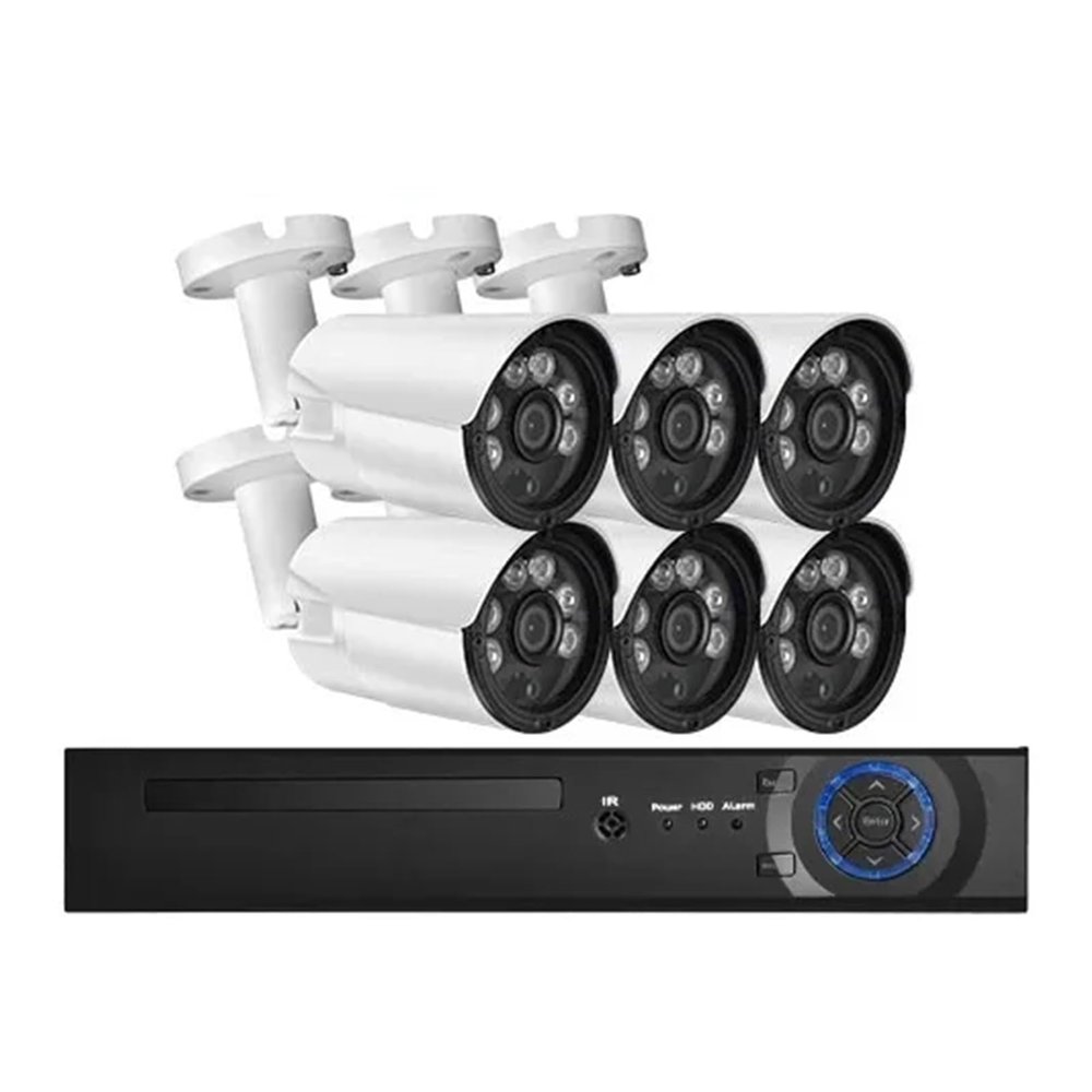 QDVOPHZA 4K Ultra HD AI Face Detect Video Surveillance Kit 4CH/8CH P2P Motion Detection Outdoor Audio IP Camera Suit(1t,8CH n 6Cams)