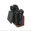 A7R V Case, PU Leather Camera Bag Bottom Opening Half Body Case Cover Shell for Sony Alpha A7R V with Neck Strap Storage Box (Coffee) view 4