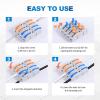 60pcs 1 - in - 1 - Out Lever Wire Connectors | Quick Connect Electrical Splicing Kit, Suitable for 28-12 AWG Compact Inline Terminals view 3