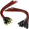 10 Pairs 12V 5A DC Power Pigtail Barrel Plug Connector Cable, 2.1mm x 5.5mm Male Female DC Pigtail Connectors for CCTV Security view 1
