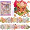 ASTARON 20Sets DIY 3D Sticker Scene Book, Make Your Own Shop House Room view 1