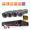 QDVOPHZA 4K 8MP H.265 8CH PoE NVR Kit Detects Red Light Pedestrian Alarm P2P Video(3T(),Sky Blue) view 2